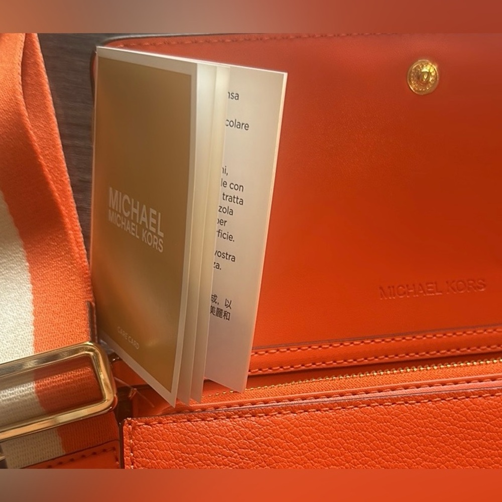Michael Kors Xbody Leather Orange Natural beauty and soft feel! New With Tag - Picture 11 of 11